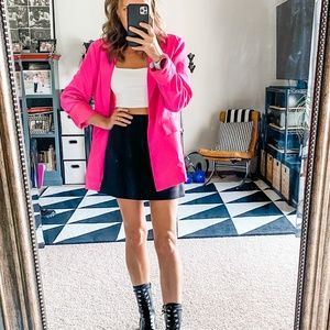 MISSGUIDED - Neon Pink Oversized Blazer
